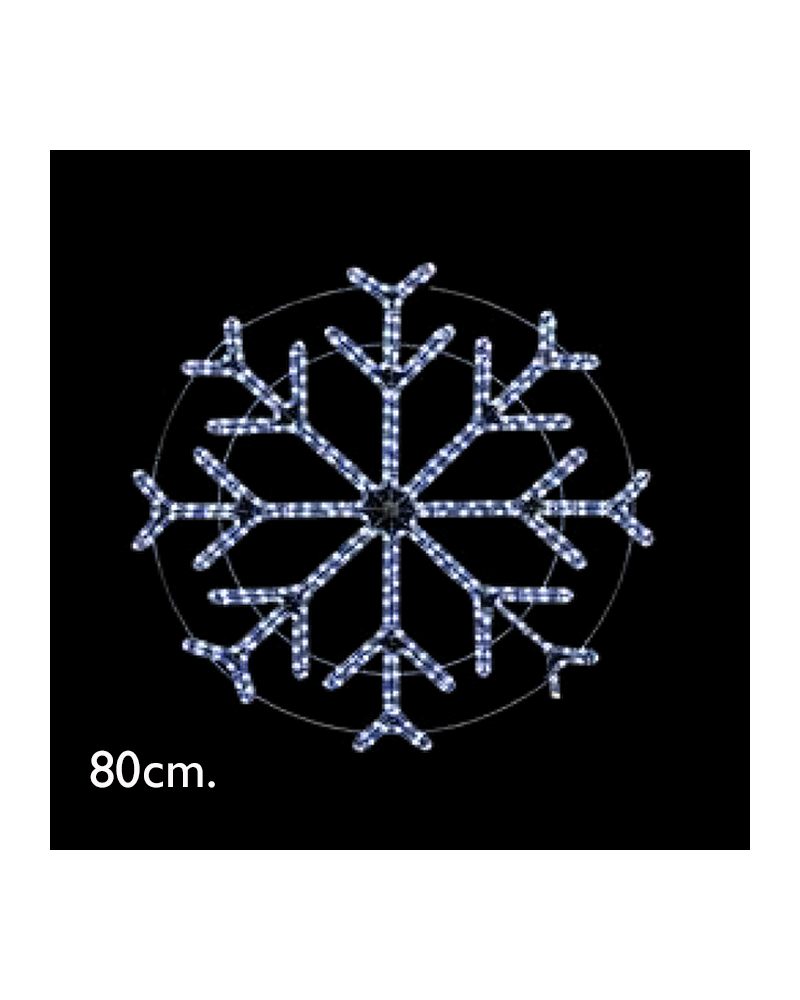 Copo de nieve estrella LED 80cms IP65 33W 230V