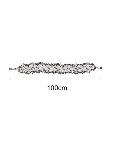Guirnalda empalmable verde rama pino 100cm con 50 luces intermitentes luz calida 3,2W IP65