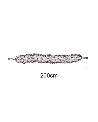 Guirnalda empalmable verde rama pino 200cm con 100 luces intermitentes luz calida 6,3W IP65