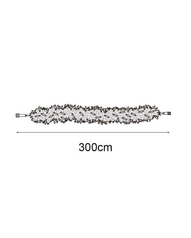 Guirnalda empalmable verde rama pino 300cm con 200  luces intermitentes luz calida 10W IP65