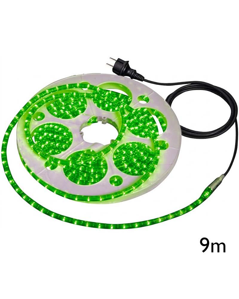 9m Green Flexilight rope light IP44 230V + Effects controller