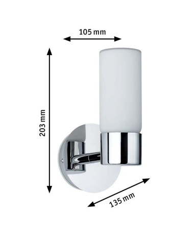 Apliques para baño IP44 metal acabado cromado 1xG9 máx. 33W