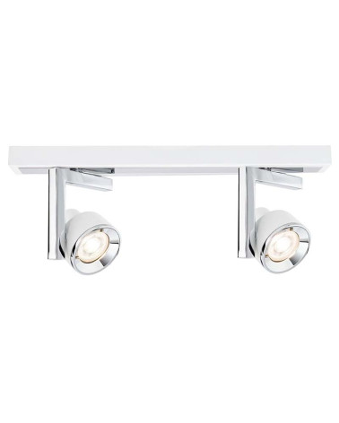 Track light 40cm with two adjustable lights GU10 max. 10W chrome finish