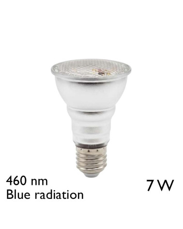 Bombilla LED R63 E27 7W Luz Monocromática Azul de 460 nm para Horticultura
