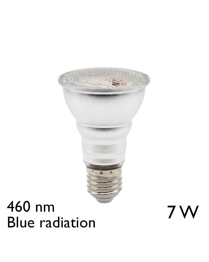 Bombilla LED R63 E27 7W Luz Monocromática Azul de 460 nm para Horticultura