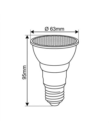 R63 E27 7W LED Bulb Monochromatic BLUE Light 460 nm for Horticulture