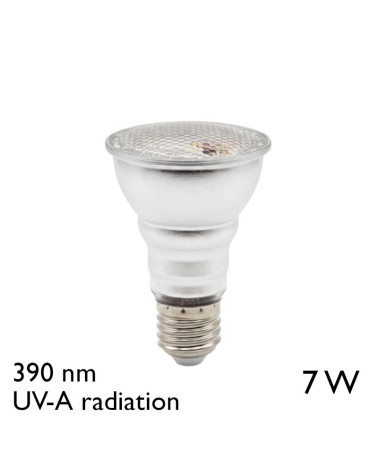 Bombilla LED R63 E27 7W Luz Monocromática UV-A de 390 nm para Horticultura