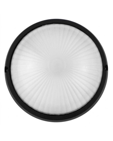 Aplique de exterior redondo 25,8cm de aluminio acabado blanco, negro o gris E27 IP54