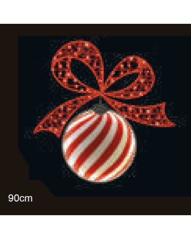 LED Christmas Figure Ball with Red Bow 37W 90cm