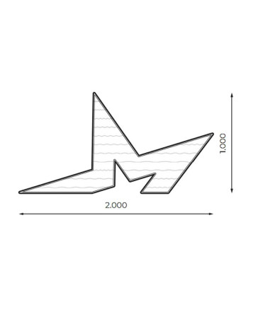 Estrella suelo 2D luz calida y luz fria 200cm intermitente