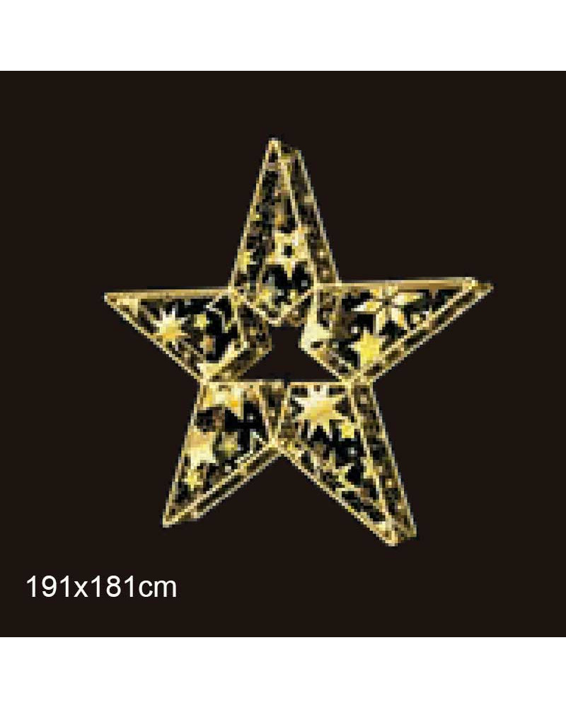 3D Star Warm Light Fill Stars 191cm Flashing