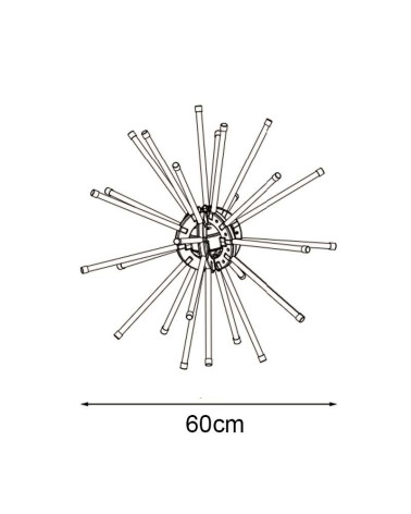 Figura LED Navideña destello 3D 60 cm Iluminación Colgante Exterior IP65