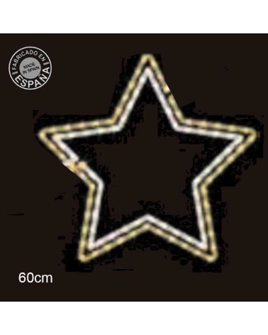 Figura LED Navideña Estrella 60cm neón 2 colores 11,2W