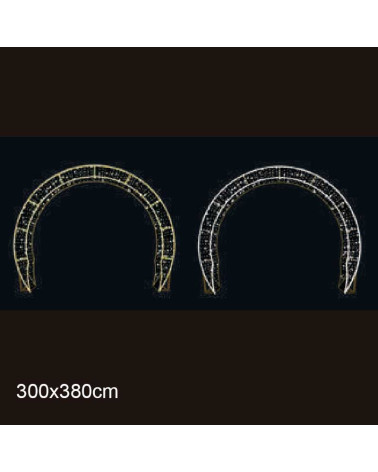 Semicircular arc in warm or cool light 300 cm 168W flashing