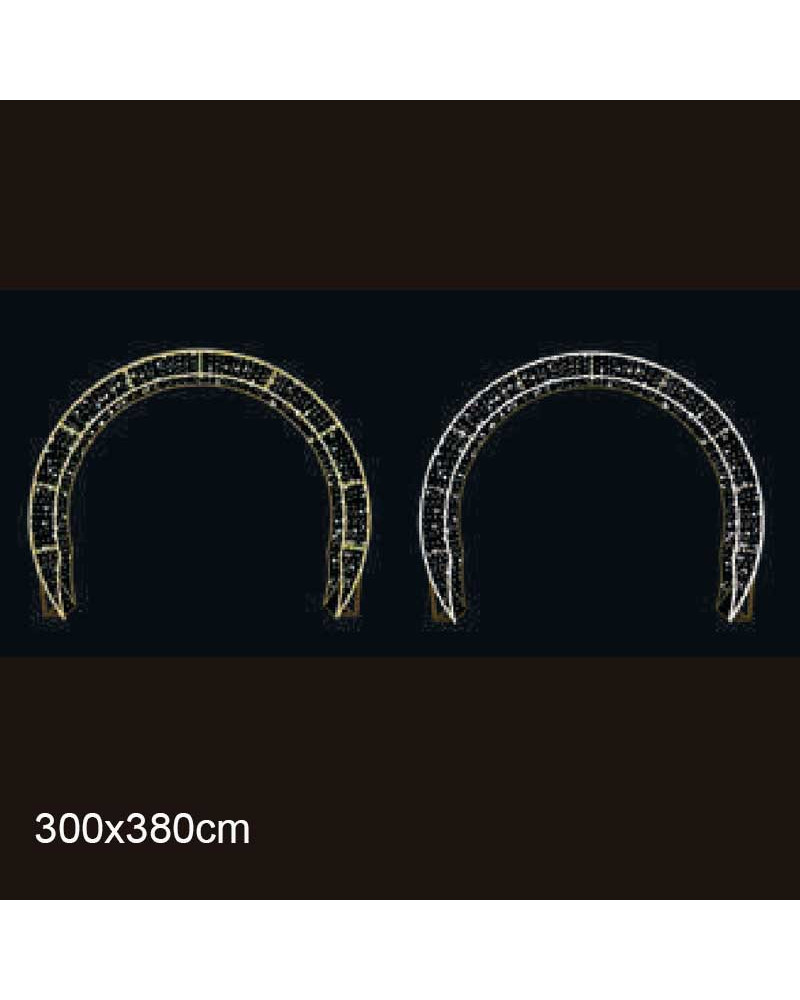 Semicircular arc in warm or cool light 300 cm 168W flashing