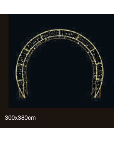 Semicircular arc in warm or cool light 300 cm 168W flashing