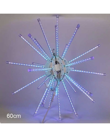 Giant 3D LED Ball Hanging Sphere 130cm Gold Structure with Plug and Flashing IP20