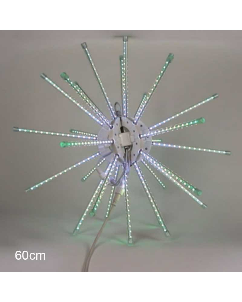 Giant 3D LED Ball Hanging Sphere 130cm Gold Structure with Plug and Flashing IP20