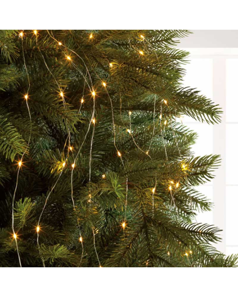 Guirnalda Micro LED alambre 640 LEDs para Árbol Luz Cálida fija Exterior 32 Tiras de 1,9 m IP44