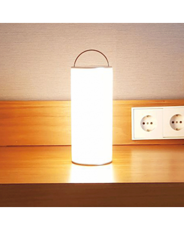 Cylinder lantern 8.5cm dimmable antigravity sensor LED 2.5W 225 Lm. USB battery
