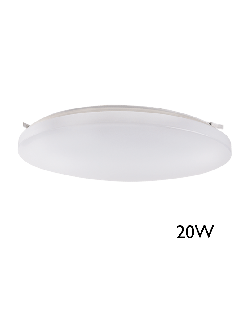 Downlight Plafón 33cm LED de superficie 20W con sensor de presencia y luminosidad, apto exteriores IP44