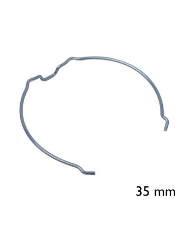 Round mounting ring for ceiling lighting, silver, 35 mm