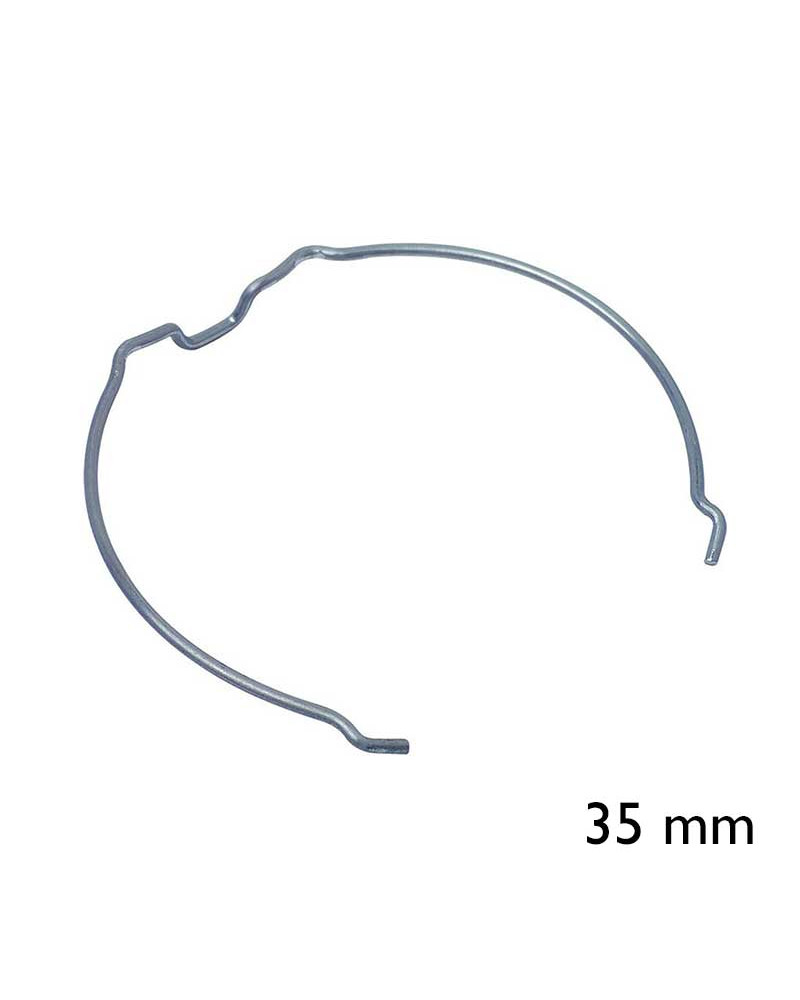 Round mounting ring for ceiling lighting, silver, 35 mm