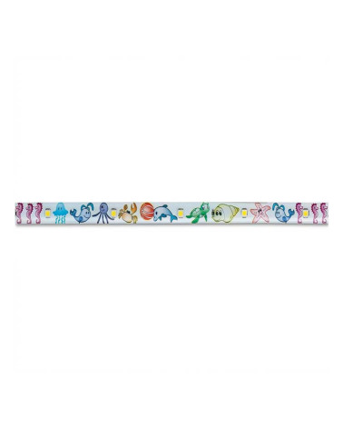 1 meter LED strip for children, 2.4W, warm light 2700K, self-adhesive with marine motif design