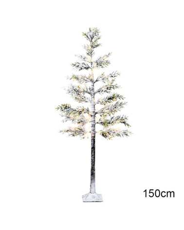 Árbol de flores blancas de 1,5 metros con 72 LEDS, Ø70 x 150 cm IP44