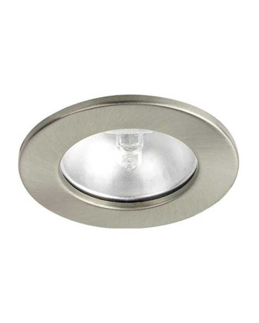 Set of three G4 20W circular recessed spotlights, 6.5cm, in satin metal finish