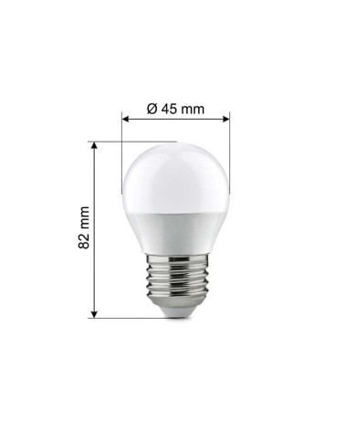Set de 3 bombillas LED esféricas E27 de 3,5 W y 2700 K en cristal opalino