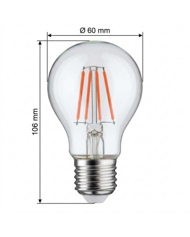 E27 standard LED filament bulb 1.3W red light 1000K