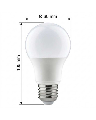Set de 3 bombillas LED estándar E27 de 8 W en acabado opal blanco cálido 2700 K