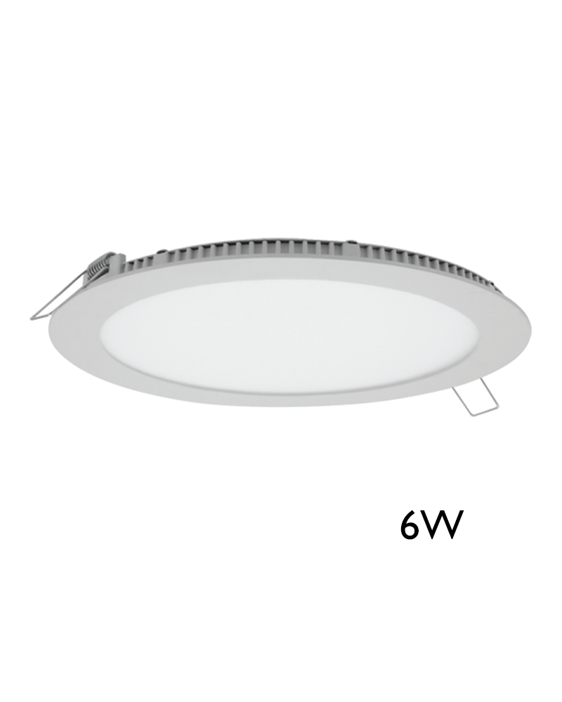 LED Mini downlight 9 cm 6W recessed white frame