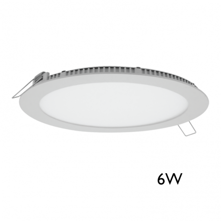 Mini downlight 9 cm 6W LED empotrable marco blanco