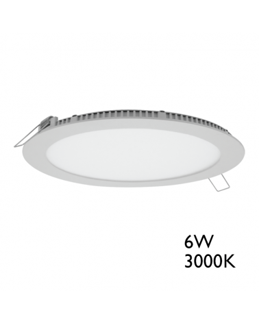 Mini downlight 9 cm 6W LED empotrable marco blanco