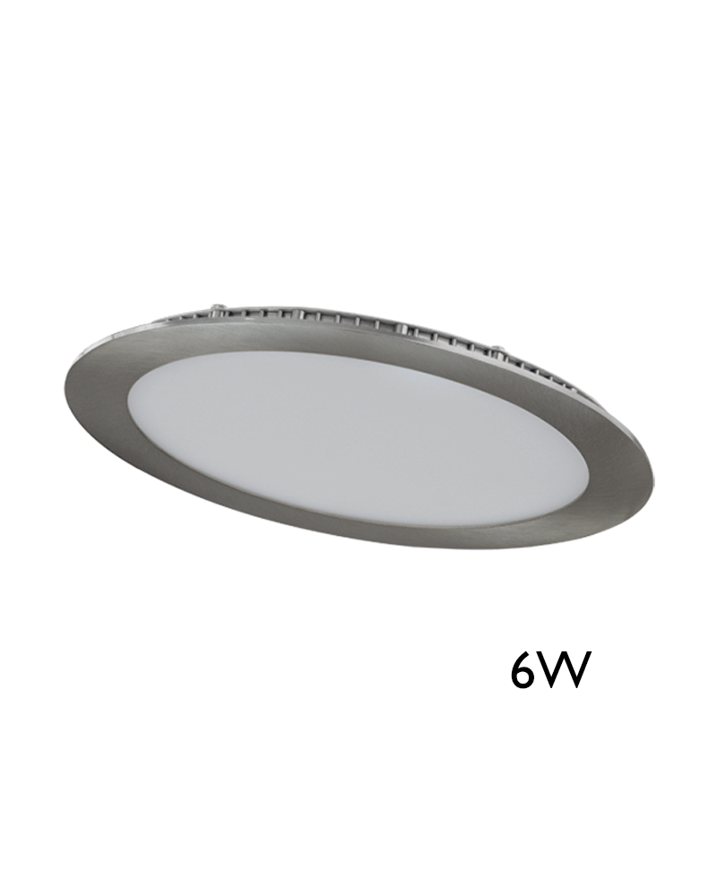 Medidas mini downlight 9 cm 6W LED empotrable marco gris