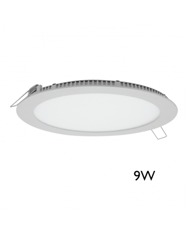 Mini downlight 12 cm 9W LED empotrable marco blanco