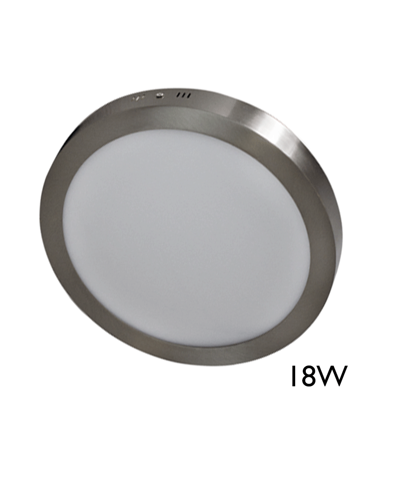 Downlight  22,5cm LED de superficie acabado gris LED 18W