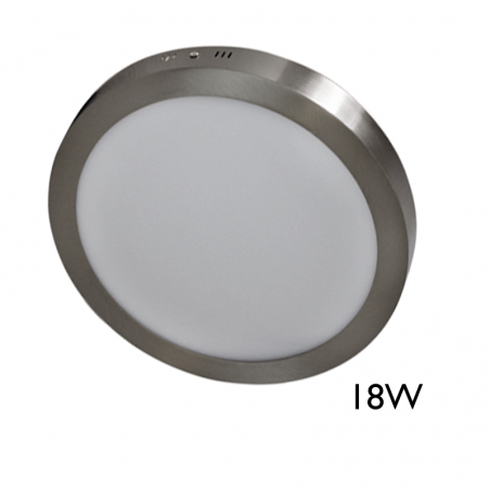 LED 22.5cm surface downlight with grey finish 18W