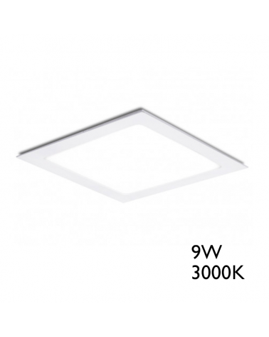 LED Mini square downlight white frame  recessed 9W 12x12cm