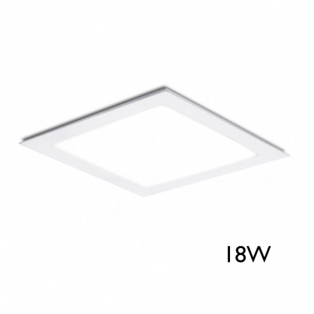 Mini downlight 22,5x22,5cm cuadrado marco blanco LED empotrable 18W