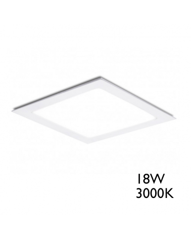 Mini downlight 22,5x22,5cm cuadrado marco blanco LED empotrable 18W