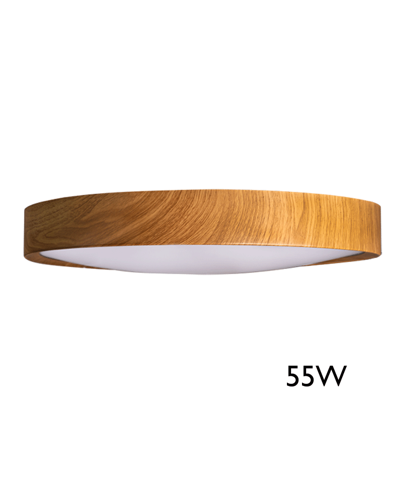LED 53cm Ceiling light with 55W wood ring with very high luminosity