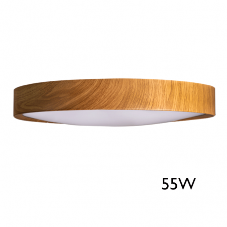 LED 53cm Ceiling light with 55W wood ring with very high luminosity