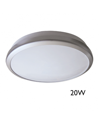 Plafón LED diámetro 29cm color gris alta luminosidad