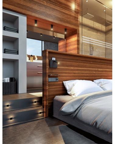 Foco cilindro de pared y techo 10cm acabado negro LED 15W Aluminio basculante 90º 4000K 1321 Lm. 40º