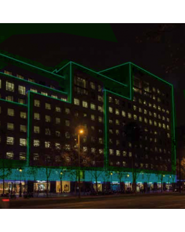 Bobina 45m hilo LED colores tubo transparente 1620 leds IP65 230V