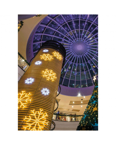 Copo de nieve estrella LED 120cms IP65 33W 230V