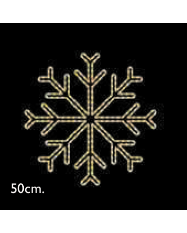 Mini snowflake Star diameter 50cm LEDs warm cool or blue 15W 230V IP65 for outdoor use